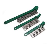 Floweringbeter Juego de 3 llaves de cadena ajustables para tubos de diámetro de 1 5 a 8 pulgadas, adecuadas para filtros de aceite y fontanería automotrices, hechas de acero al carbono