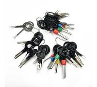 Floweringbeter Juego de extractores de pines de terminales de arnés de cableado para coche, acero inoxidable 59pcs para el retiro y reinstalación del conector de crimpado
