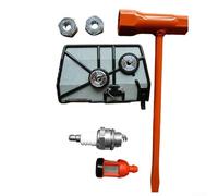 Floweringbeter Kit de mantenimiento del motor para motosierras modelo 028 con filtro de aire BPMR7A Spark 11181201611 y dos filtros de combustible 00003503500 00003503502 Plus Hardware