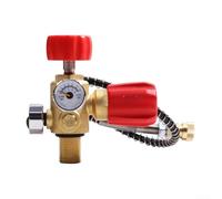 Floweringbeter Manguera de llenado de cilindro de gas sumergible con doble calibre 400 bar/6000 psi válvula de latón para rescate de buceo y extinción de incendios (rojo M.18 x 1.5)