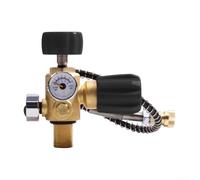 Floweringbeter Manguera de llenado de cilindro de gas sumergible con doble calibre 400 bar/6000 psi válvula de latón para rescate de buceo y extinción de incendios (negro M.18 x 1.5)