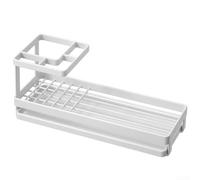 Floweringbeter Organizador multi eficiente del espacio de la rejilla para el cuarto de baño con el tenedor del cepillo de dientes y la base extraíble