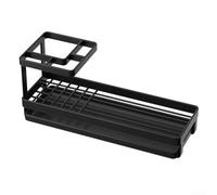 Floweringbeter Organizador multi eficiente del espacio de la rejilla para el cuarto de baño con el tenedor del cepillo de dientes y la base extraíble