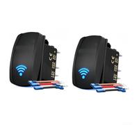 Floweringbeter Panel de interruptor basculante de 12 24 V para Starlink para mini para antena de satélite función de encendido y apagado con retroiluminación LED y carcasa de PC ABS robusta (2 piezas)
