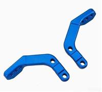 Floweringbeter Sistema de abrazadera de manillar, con soportes de montaje, para fijación de pasamanos de motocicleta todoterreno, rigidez, control mejorado, aleación de aluminio (azul)