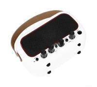 Floweringbeter Sistema de altavoz dual portátil de 5W con y batería recargable para práctica de guitarra eléctrica y movilidad (blanco)