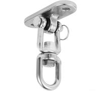 Floweringbeter Soporte de acero inoxidable 304 para columpio de porche con anillo giratorio de 360 grados y ángulo de oscilación ajustable de 180 grados (A)