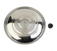 Floweringbeter Tapa de acero inoxidable de repuesto para juegos de utensilios de cocina de 32 cm, sartenes de fondo plano, woks y sartenes de leche, acabado apto para lavavajillas (36 cm)