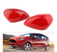 Floweringbeter Tapa para espejo retrovisor lateral del pasajero para Ford Fiesta MK7 2008-2017, color rojo