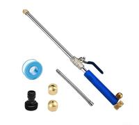 Floweringbeter Varita de lavado de chorro de agua de alta presión para automóviles y jardines, pulverizador de limpieza portátil con rango de 15 m de agarre ergonómico TPR (azul)