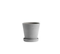 Flowerpot con platillo M Gris
