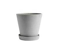 Flowerpot con platillo XL Gris