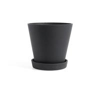 Flowerpot con platillo XL Negro