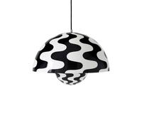 &Tradition Lámpara colgante FlowerPot VP2 grande Black-white pattern