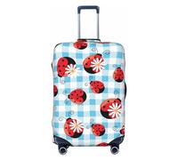 Flowers and Lady Bugs Fundas de equipaje de viaje - Fundas elásticas para maletas protectoras para equipaje de 18 a 32 pulgadas, Negro -, G