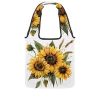 Flowers at Night - Bolsa de lona para mujer, bolsa de tela reutilizable con asa ancha, Multicolor 07, 14.1x14.9in/36x38cm