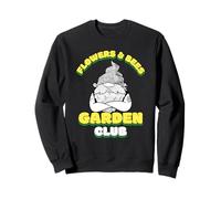 Flowers & Bees Garden Club (cita divertida y gráfico de gnomos) Sudadera