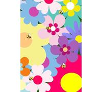 Flowers & Bees - Vibrant 6x9" Paperback Sketchbook 100 Pages