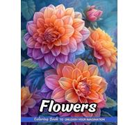 Flowers: Christmas Coloring Books with Flowers for Stress Relief and Relaxation (Coloring Pages for Kids & Adults)