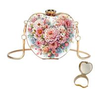 Flowers DIY Acrílico Amor Diamante Arte Pintura Tarjetero Cartera | Kit de pintura de diamantes Estuche para tarjetas de embrague Cartera para adultos Mujeres Niñas Regalo para Hágalo usted