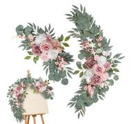 Flowers for Backdrop 2 Pieces Reusable Rose Flowers Greenery Garland