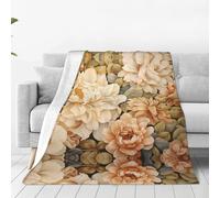 Flowers in The Garden - Manta de franela ultrasuave para el hogar, manta de siesta, tapete de picnic para camping, 60 x 50 pulgadas