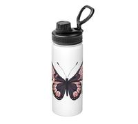 Flowers On Butterfly Wings - Botella de agua aislada a granel, de acero inoxidable con tapa, para adultos, ideal para uso diario y actividades al aire libre