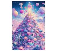 Flowers pyramids Notebook 6x9: Pattern_of_a_pyramid_made_of_glowing_flowers_Balloons_Skull_Bone_pastel_blue_sky_tomb_Cloud