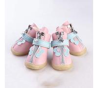 Flowers Winter Dog Shoes Thick Warm Small Dogs Snow Boots Anti-Slip Warm Pet Shoes for Teddy Chihuahua (Size : 3)