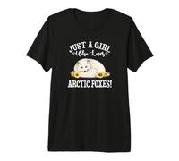 Flowers Womens Kids Just A Girl Who Loves Arctic Foxes Lover Camiseta Premium