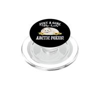 Flowers Womens Kids Just A Girl Who Loves Arctic Foxes Lover PopSockets PopGrip para MagSafe