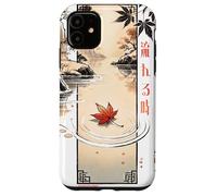 Flowing Time in Japanese Retro 80's 90's vaporwave aesthetic Carcasa para iPhone 11