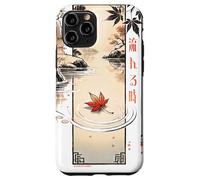 Flowing Time in Japanese Retro 80's 90's vaporwave aesthetic Carcasa para iPhone 11 Pro