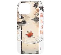 Flowing Time in Japanese Retro 80's 90's vaporwave aesthetic Carcasa para iPhone 15