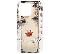 Flowing Time in Japanese Retro 80's 90's vaporwave aesthetic Carcasa para iPhone 15 Pro Max