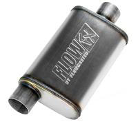 Flowmaster Flow FX - Silenciador con cámara - 3 pulgadas de desplazamiento hacia adentro / 3 pulgadas hacia fuera - Sonido moderado - Acero inoxidable - Rendimiento asequible para camiones modernos
