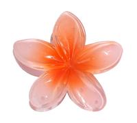 Flowwer - Pinza para el cabello, pinzas antideslizantes de coral, pinza para mujer, colorida pinza hawaiana plmeria, accesorios para el cabello de forma fuerte para mujeres y niñas con cabello fino o
