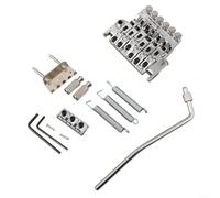 Floyd Rose Style - Juego de puente de trémolo de doble bloqueo para guitarras eléctricas, kit completo en aleación de zinc para una instalación rápida y fácil (plateado)