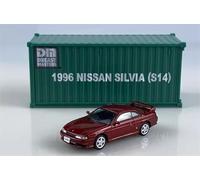 FloZ Para Caterpillar para Nissan para Silvia para S14 Red Right Hand Drive 1:64 Modelo preconstruido