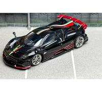FloZ Para Tarmac Works for Pagani for Imola for Nero for Oro Car Black 1:64 Car Pre-Built Model