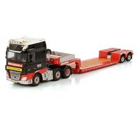 FloZ Para WSI para DAF XF Super Space CAB MY2017 6X2 TWINSTEER Low Loader Euro - 2 ejes para camión MULTIWHEELS 1:50 modelo preconstruido