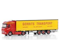 FloZ WSI para DAF para XG 4X2 TRIDEC CURTAINSIDE Trailer - 3 ejes para camión Gerrits Transport 1:50 modelo preconstruido