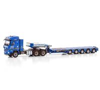 FloZ WSI para Mercedes para Benz para AROCS MP4 STREAMSPACE 6X6 para NOOTEBOOM MCO PX - 5 EJES para Hofmann 1:50 Truck modelo preconstruido