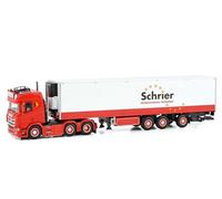 FloZ WSI para Scania R Normal CR20N 6X2 Remolque refrigerado de doble dirección - 3 ejes para Schrier Internationaal Transport 1:50 modelo preconstruido