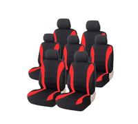 FLPLZKMNZK Coche vehículo Asiento Fundas Protectores Juego De Fundas para Asientos De Coche, Compatible con Airbag, Decoración Interior De Asiento De Coche, 7 Uds. Protector Asiento Coche(7pcs-Blue)
