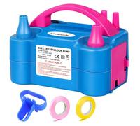 FLSEPAMB Inflador de Globos Electrico, 600W Hinchador Globos Electrico Portatil 2+2 Conector,2 Modos Inflador Eléctrico Globos,For Party,Wedding