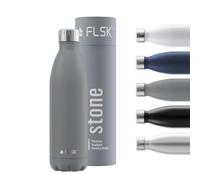 FLSK Botella termo de acero inoxidable de alta calidad, 100 % a prueba de fugas y con gas, mantiene el frío durante 24 horas y el calor durante 18 horas, sin BPA (piedra, 750 ml)
