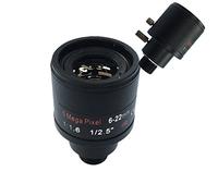 Fltaheroo Lente CCTV 1/2.5 Pulgadas 6-22mm 5MP M12 Lente varifocal F1.6 para 4MP / 5MP CMOS/CCD Sensor Camara IP/AHD de Seguridad