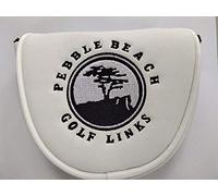 FLTRADE Pebble Beach - Funda para cabeza de putter con diseño estampado de golf para Scotty Cameron Odyssey Callaway Taylormade Titleist Ping Mizuno Cobra, color blanco