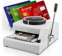 FLTRGO Impresora En Relieve De Tarjetas De PVC, Máquina De Estampado En Relieve Manual, Máquina De Prensado En Relieve De Números De Tarjetas De PVC De 72 Caracteres, para Fabricación De Tarjetas ~/